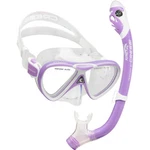 Used Cressi Pegaso Mask And Iguana Snorkel Dry Kids Package - Lilac / White. Fixed Price $26.15.