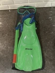 Dolfino Youth 4 Piece Neon Green Snorkel Set Backpack, Mask, Fins, &. Fixed Price $9.00.