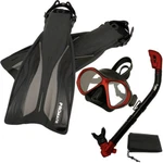 Promate Deluxe Snorkeling Diving Mask Dry Fins Flippers Gear Set. Fixed Price $69.95.