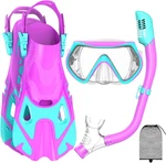 Snorkeling Gear For Kids, Mask Fins Dry Top Set, Youth Boys Girls Ju. Fixed Price $59.99.