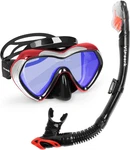 Snorkeling Gear For Adults Anti-fog Panoramic Mask Set With Dry Top.... Fixed Price $34.45.
