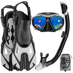 Jwintee Snorkeling Gear For Adults Mask Fin Set Dry Top. Fixed Price $44.78.