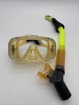 Us Divers Snorkel Set Mask & Tempered Glass Yellow Adult Gear. Fixed Price $23.99.