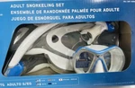Oceanic Adult Snorkeling Kit Snorkel, Visor Flippers Bag Sz /xl New 5PICES Set. Fixed Price $28.95.