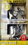 U.s. Divers Adult Silicone Snorkel Set W/ Travel Bag Aqua Lung Flippers Mask. Fixed Price $44.99.