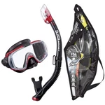 Tusa Sport Snorkeling Set Black Metallic Red Mask And With Bag. Fixed Price $76.59.