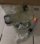 Solstice-swimline Mask, Snorkel, Fins & Bag 8-10 99205-810-GY ( New Old Stock ). Fixed Price $13.99.