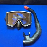 Dacor Vintage Tempered Glass Dive Mask Trivision Goggles Turbo Swivel Snorkel. Fixed Price $39.99.
