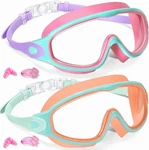 Kids Swim Goggles 2 Pack For 3-15 Uv Protection Anti-fog Pool Boys Girls. Fixed Price $16.79.