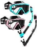 Aegend Snorkeling Gear For Adults, Dry Adult, 2PACK-GREEN & Pink. Fixed Price $54.91.