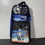 Tusa Sport Adult Medium Compact Premium Travel Set Snorkel Hybrid Blade- New. Fixed Price $85.00.