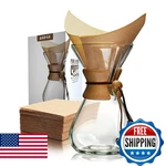 Agogo Pour Over Coffee Maker Set Glass With 50PCS Filter Paper -for. Fixed Price $48.91.
