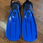 Aqua Lung Deep Sea Pulse Scuba Diving Swim Fins Open Heel Blue Sz X-large. Fixed Price $39.99.