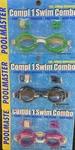 Set Of 3 Poolmaster Swimming Compi 1 Combo Junior Goggles Ear Plug. Fixed Price $11.98.