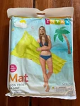 Air Mattress Swim Float Yellow Neon Frost 72IN 30IN Intex New!. Fixed Price $8.99.