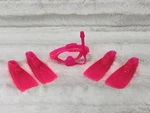 Barbie Beach Hot Pink Dive Swim Snorkel Mask & 2 Sets Flippers. Fixed Price $15.44.