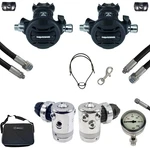 SF-1: Apeks DS4 Dual Unit Set Flex Black Hd Spg 0-300 Bar. Fixed Price $1320.13.