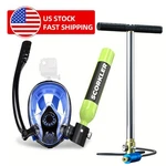 0.5L Dot Diving Tank With Full Face Mask Handpump Lung For Adult Snorkel. Fixed Price $179.99.