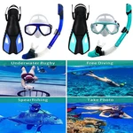 Set For Scuba, Dive Flippers Anti-fog Goggles And Snorkeling Mask Tube. Fixed Price $28.99.