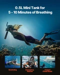 Scuba Tank, Refillable Snorkel Air With Pump For Underwater Exploration. Fixed Price $284.96.