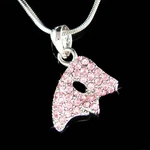Pink Phantom Of The Opera Mask Made With Swarovski Crystal Masquerade Necklace. Fixed Price $45.00.