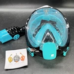 Wstoo Full Face Snorkel Mask 180 Degree Panoramic Anti Fog Leak Teal Blue. Fixed Price $14.99.