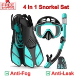 Snorkeling Gear For Adults, Mask Fins Set, Panoramic View Anti-fog. Fixed Price $49.13.