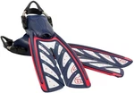 Oceanic New Vortex V-16 Split Fins With Spring Straps Patriotic Red, White & B. Fixed Price $39.00.