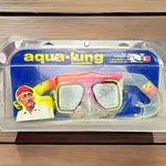 Vintage Snorkel Mask Set Aqua Lung 1994 Neon Jacques-yves Cousteau U.s. Divers. Fixed Price $19.99.