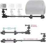 Secure Dual Post Lock Telescopic Headrest Mount W/sliding Aluminum Arm For Gopro. Fixed Price $85.03.