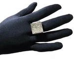 925 Sterling Silver Square Top Pav Clear Cz Ring. Fixed Price $125.75.