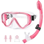 U Phitnis Kids Set For Age 4-14 Dry Top Snorkeling Gear Rose. Fixed Price $43.63.