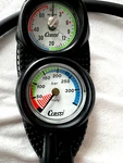 New Cressi Miniconsole 2 Pressure Gauge, Metric. Fixed Price $150.00.