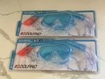 2X Dolfino Child Latex Free Swim Mask And Snorkel Set With Wideangle View Age 3+. Fixed Price $12.99.