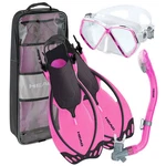 Used Head Junior Pirate Swim Mask Allegra Fin & Dry Snorkel SET-PINK-9-13. Fixed Price $31.95.