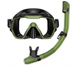 Snorkel Set Army Green Adult Mask Anti-fog Anti-leak Dry Top Dive Gear Kit, Gift. Fixed Price $41.99.