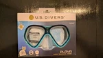 U.s. Divers Adult Snorkel Mask - Blue /teal Nib Anti Fog Adjustable Strap. Fixed Price $14.95.