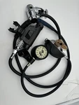 Vtg Scuba Pro Regulator Set With Parallon Double Gauge Console 4000 Psi Untested. Fixed Price $150.00.