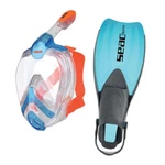Seac Unica Full Face Snorkeling Mask And Sprint Fins Set. Fixed Price $78.00.