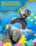 Kids Full Face Snorkel Mask Xs, 180 Wide View, Dry Top, Gopro Mount. Fixed Price $16.99.