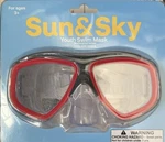 Sun & Sky Youth Swim Mask Anti-shatter Lens Diving Red W/black Trim New! Sealed. Fixed Price $15.99.