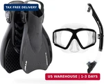 Cressi Traveler Set - Adult Snorkel Wide View Mask, Dry Top And Fins. Fixed Price $183.72.