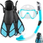 Mask Fin Set, Travel Size Snorkeling Gear For Adults With Panoramic View. Fixed Price $51.99.