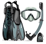 Mask Fins Snorkeling Gear For ADULTS,4 1 Set With S/m, Black. Fixed Price $35.00.
