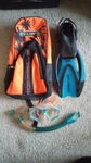 U.s. Divers Mask Fins W/bag Snorkeling Women Large Adjustable Heel. Fixed Price $31.99.