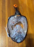 Seac Libera Full Face Snorkel Mask Black Orange. Fixed Price $45.00.