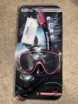 Tusa UM-16 Mask & USP-250 Snorkel Set Pink Adult Black Series. Fixed Price $50.00.