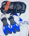 Speedo Dive Junior Snorkel Set Youth Fins Mask Bag Blue Black Swim. Fixed Price $24.00.