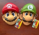 Super Mario & Luigi Adult Mask Set - Official Nintendo Licensed Disguise Nwt. Fixed Price $41.50.