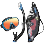 Tusa UC1625MQB Snorkeling Set Black Fishtail Blue Mirrored Lens Silicone Mask. Fixed Price $117.86.